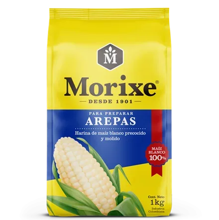 Harina para arepas blanca 1kg bulto
