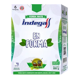 Yerba Mate “En Forma” con Menta, Boldo, Sen y Lino 500gr (cajita)