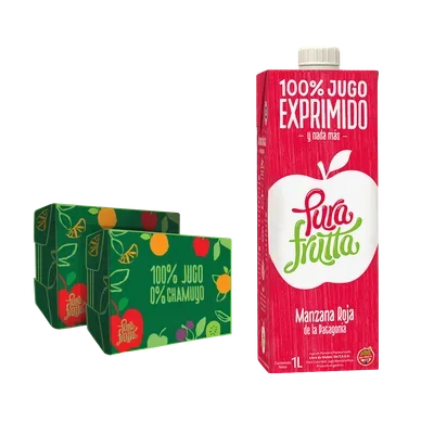 Jugo Manzana Roja 1Lt pack x8