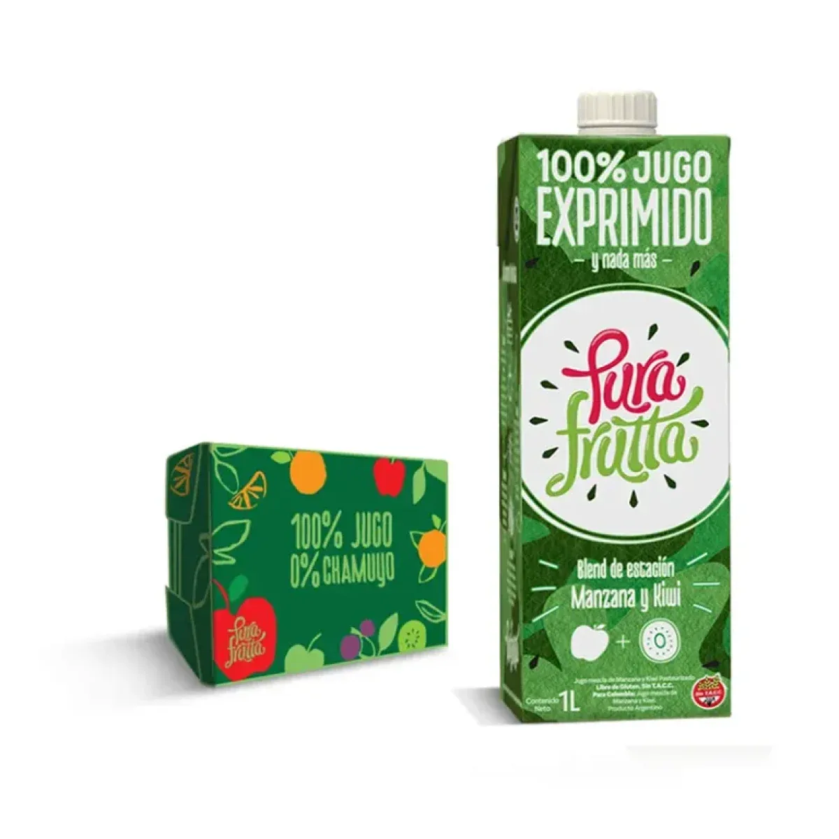 Jugo Manzana y Kiwi 1Lt pack x8