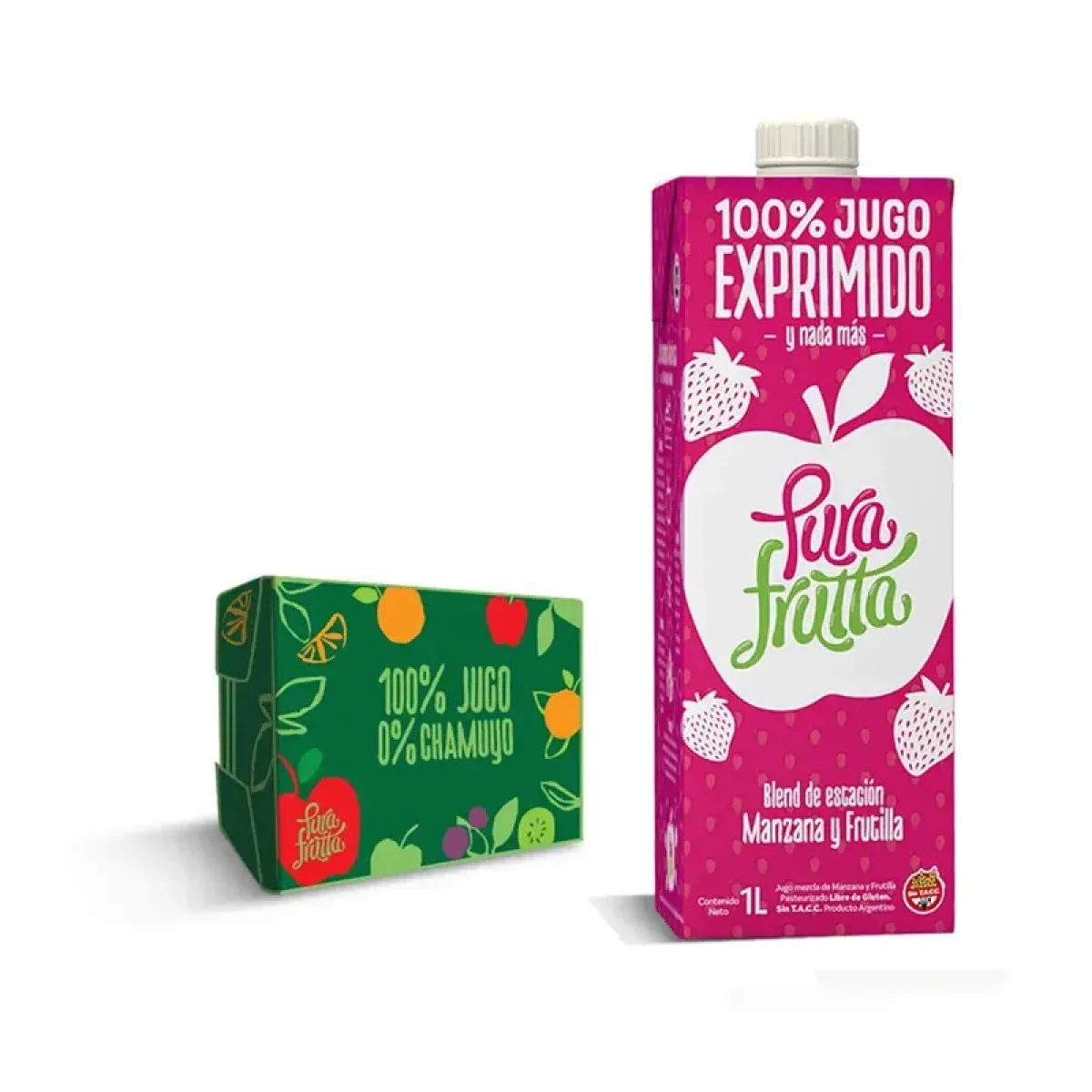 Jugo Manzana y Frutilla 1Lt pack x8
