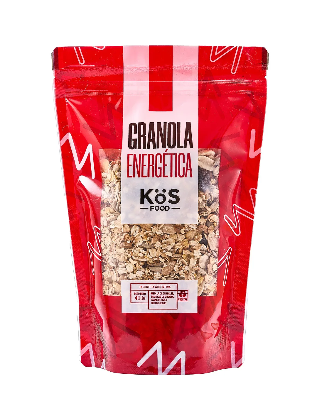 Granola Energética Roja 1Kg Kos pack 7