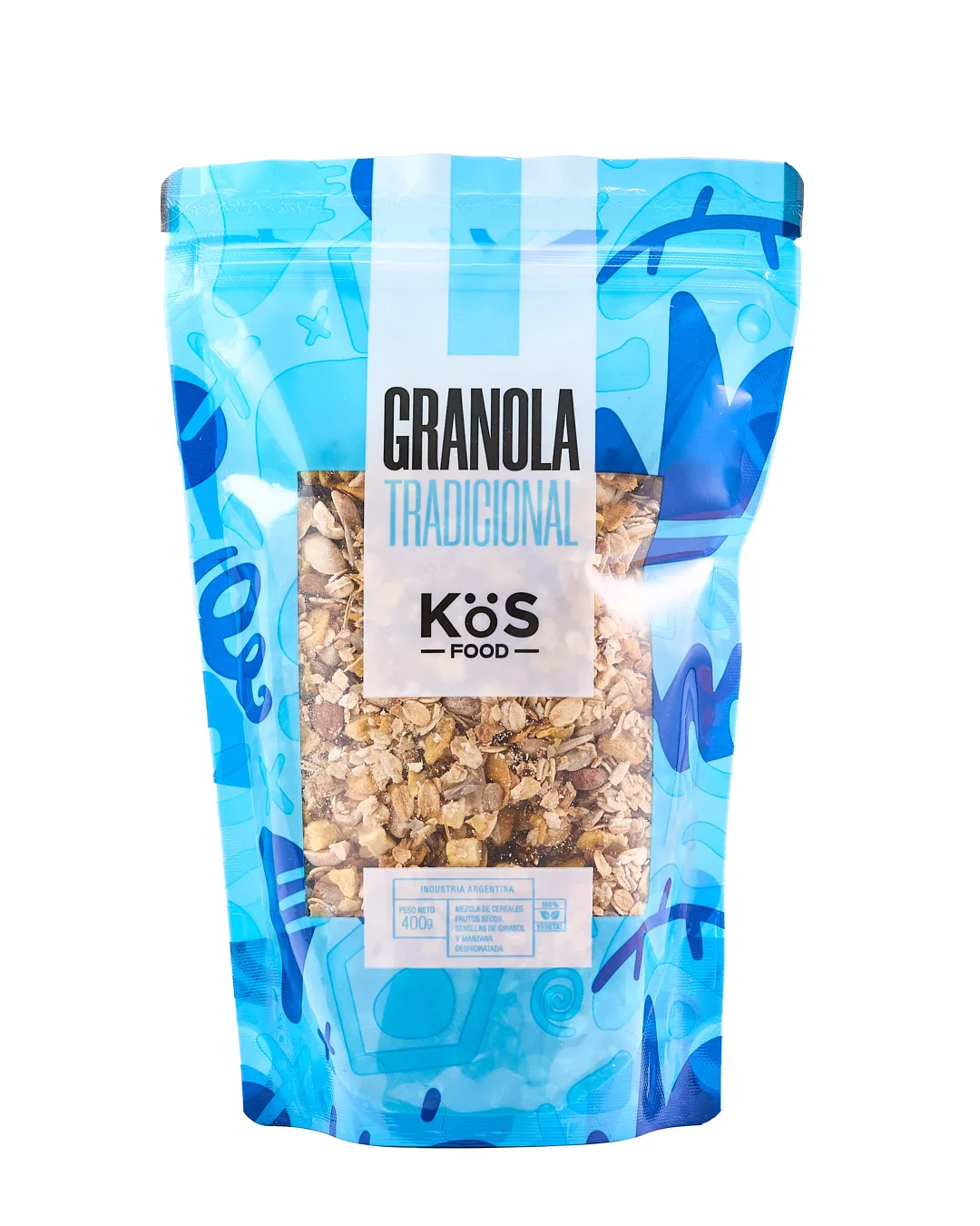 Granola Tradicional Azúl 1Kg Kos pack x7