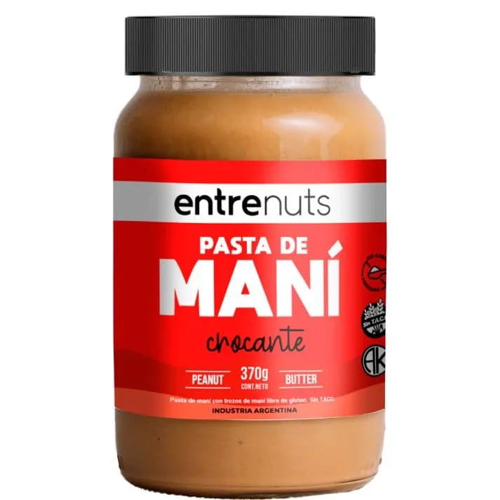 Pasta de Maní Crocante 370gr Entrenuts