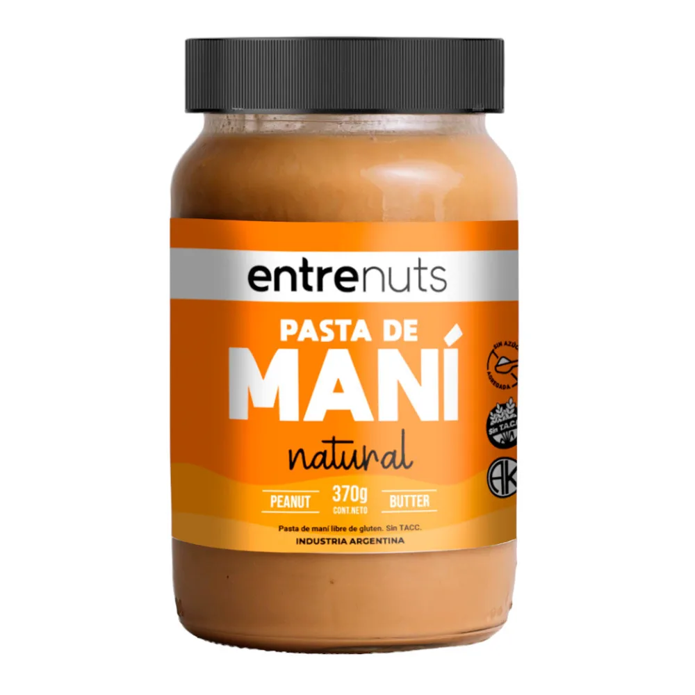 Pasta de Maní Natural 370gr Entrenuts