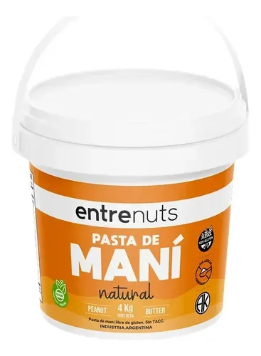 Pasta de Mani Natural 4Kg Entrenuts