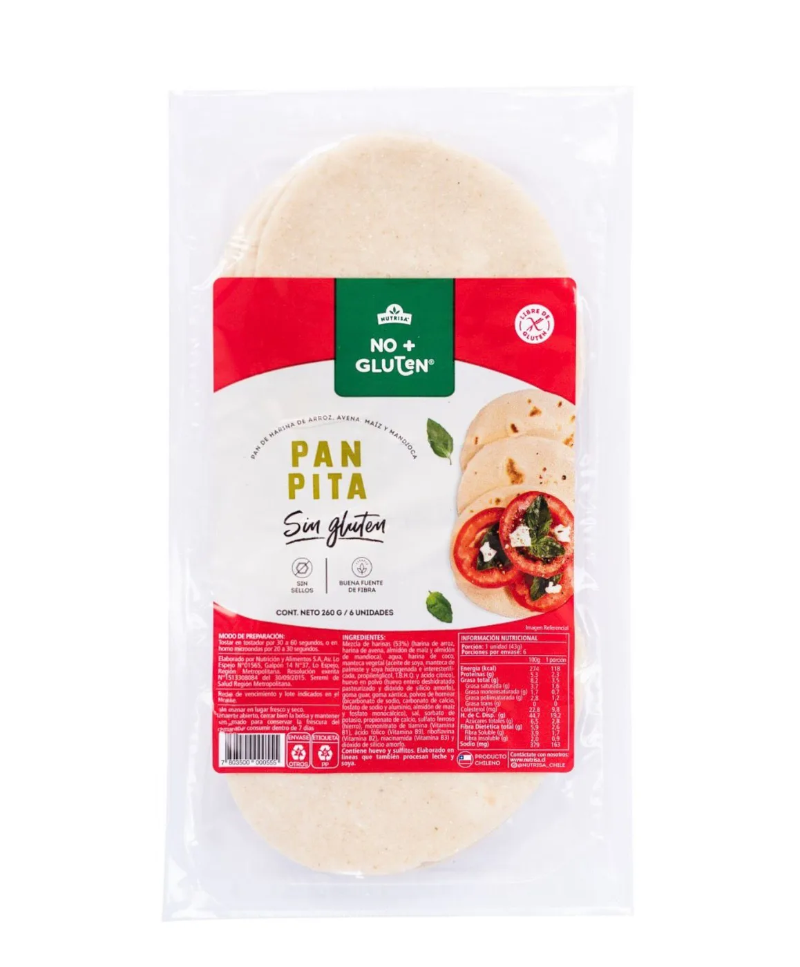 Pan Pita 260gr Nutrisa